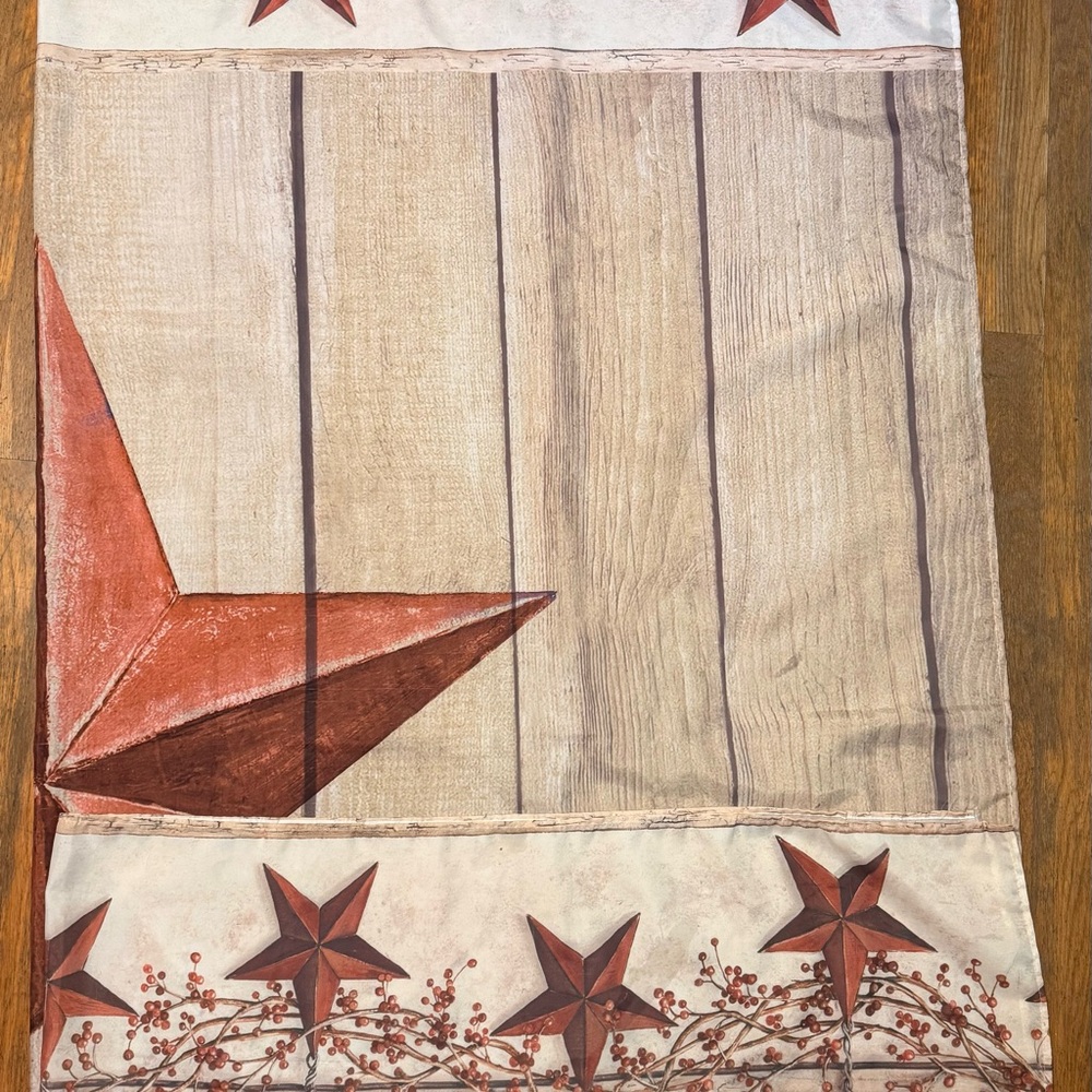 Rustic Star Patterned Shower Curtain